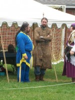 Two men in Renaissance costumes