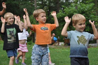 Wee Wonderer campers "flying"