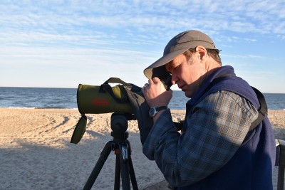 Doug Wentzel birding at Virginia Beach