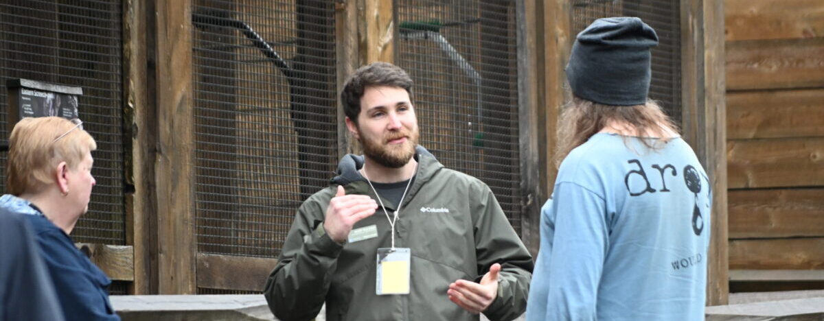 A member of the Shaver's Creek Wildlife Education team