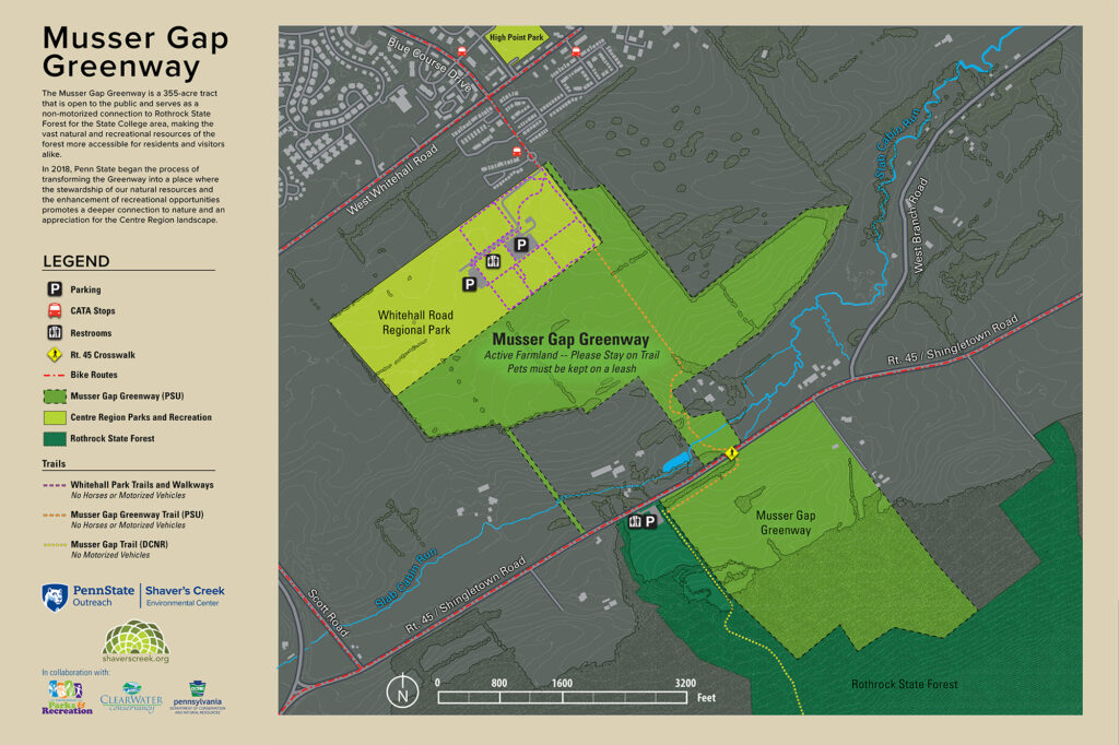 Map of the Musser Gap Greenway property
