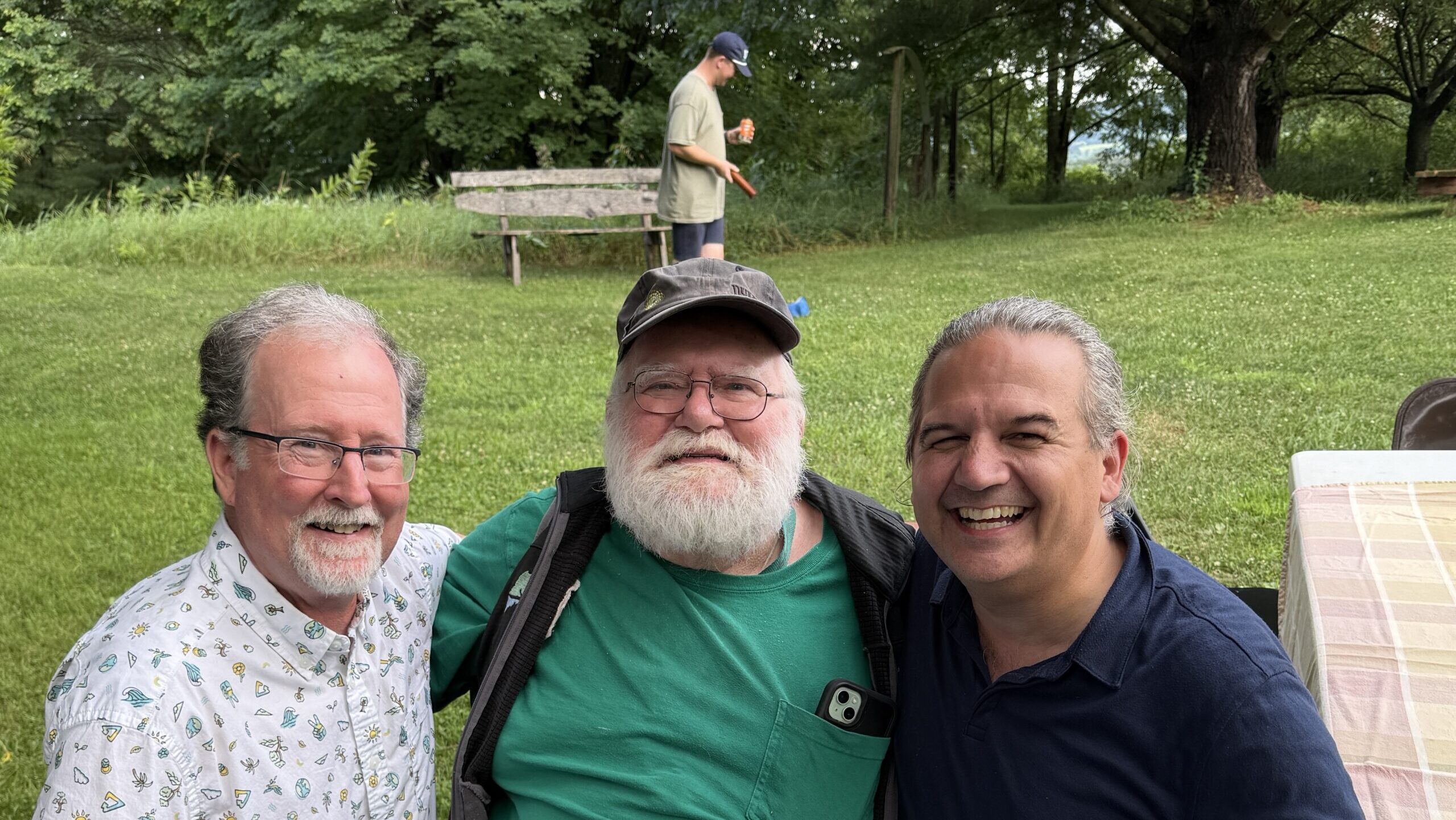Chris and two of his Shaver's Creek mentors.